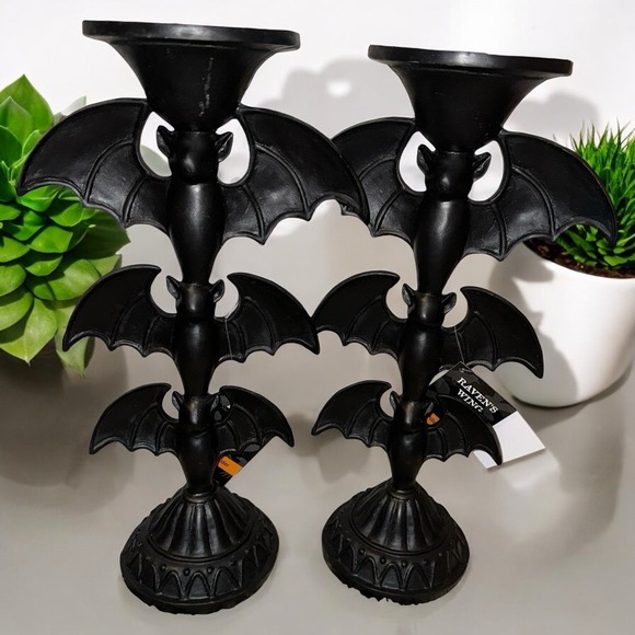 Halloween‎ bat candle holders - Picture 1 of 1